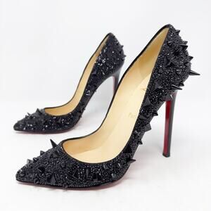 Christian Louboutin Pigalili Pot Pourri Strass Patent Pumps Heels Size 37.5